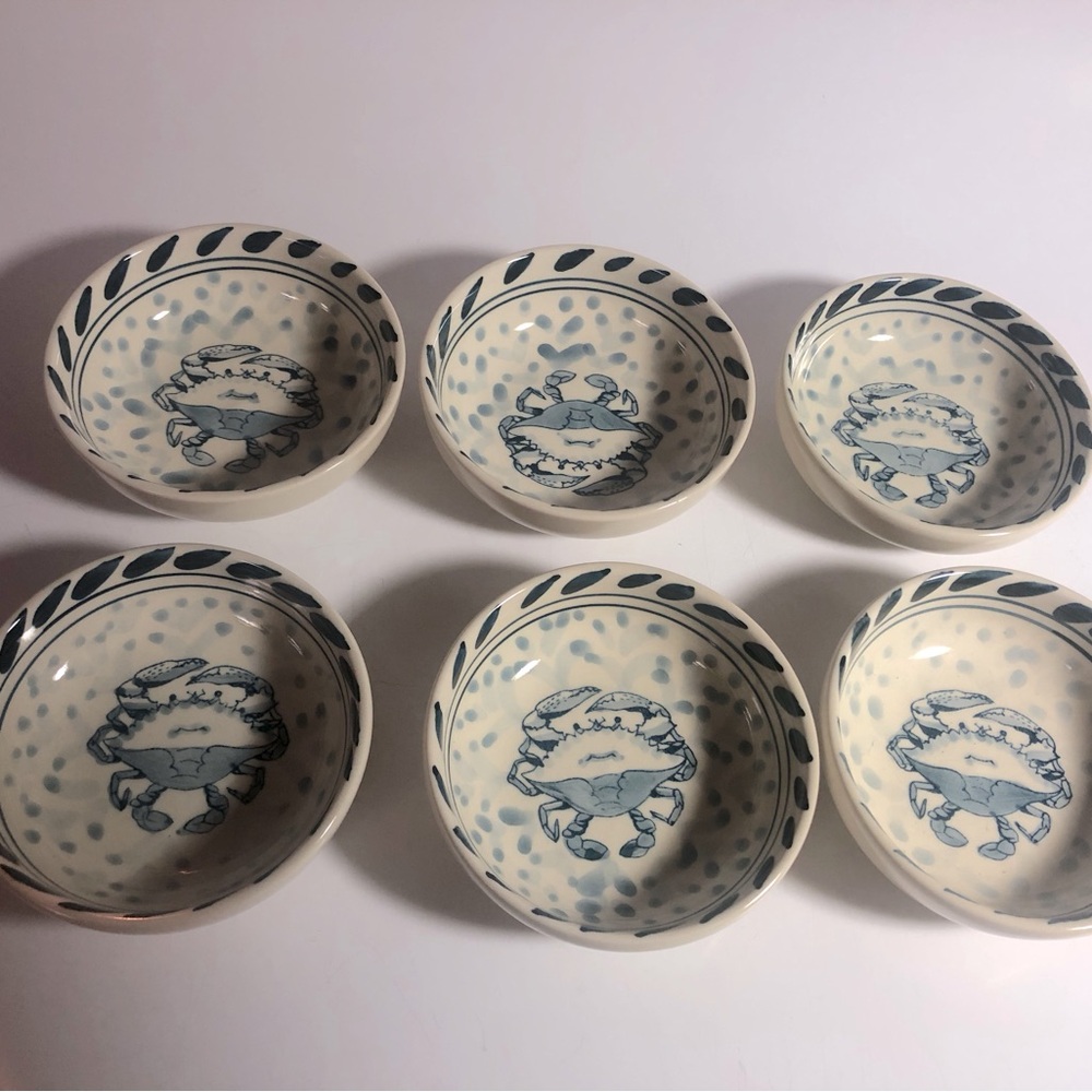 Set of 6 condiment dishes